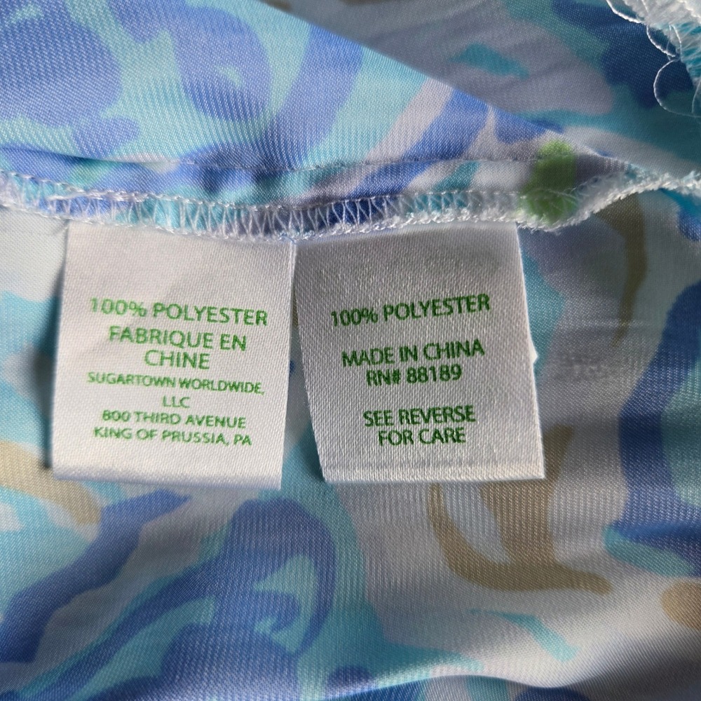 Lilly Pulitzer Deanna Blue Tropical Print Romper S Resort Preppy Coastal Summer - Picture 10 of 10